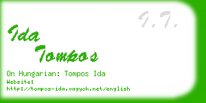 ida tompos business card